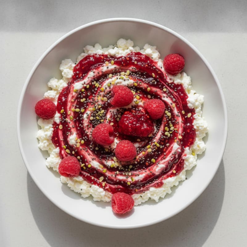 Cottage Cheese with Berry Jam