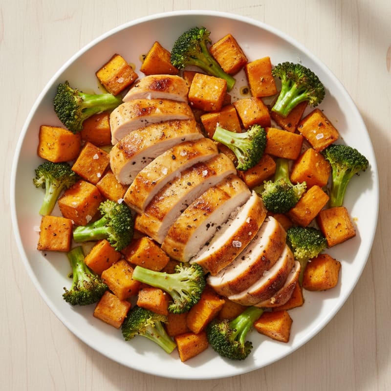 Golden Roasted Chicken and Veggie Bowl
