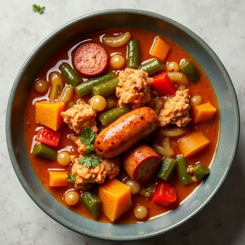 Hearty Spicy Chicken and Sausage Gumbo