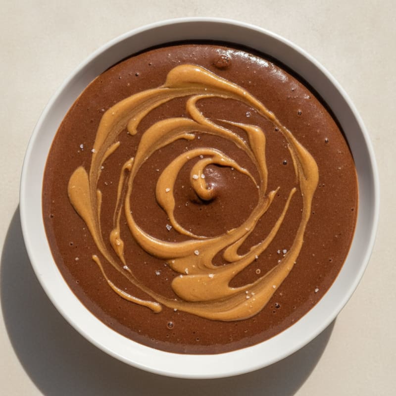 Silky Chocolate Protein Pudding with Peanut Butter Swirl