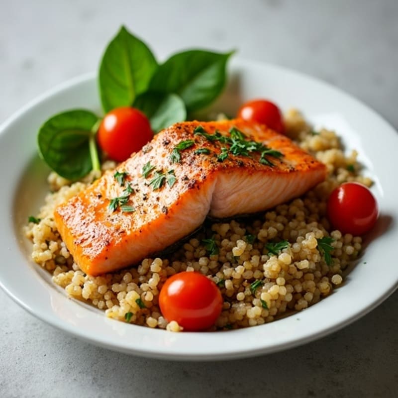 Herb-Crusted Salmon with Quinoa Power Bowl