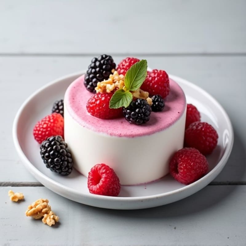 Greek Yogurt Protein Mousse with Mixed Berries