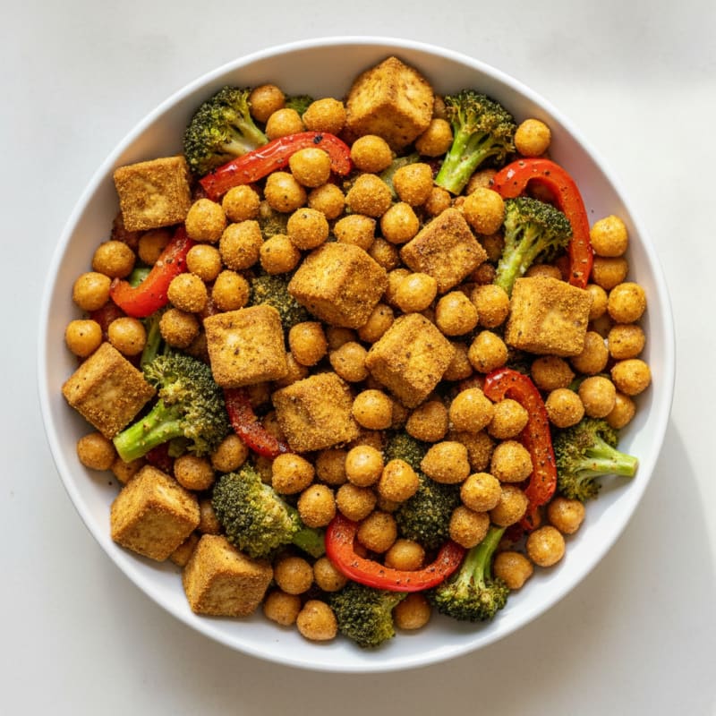 Roasted Vegetable and Chickpea Bowl