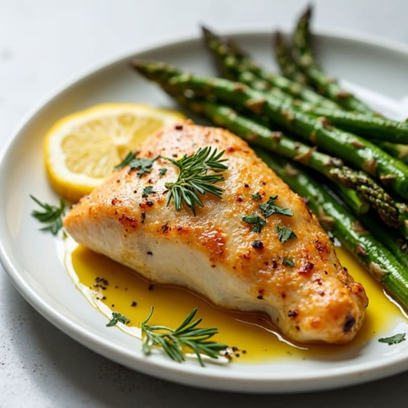 Sheet Pan Lemon Herb Chicken and Crispy Asparagus