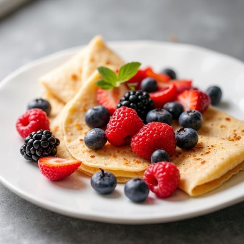 Light and Airy Rice Flour Crepes with Fresh Berries