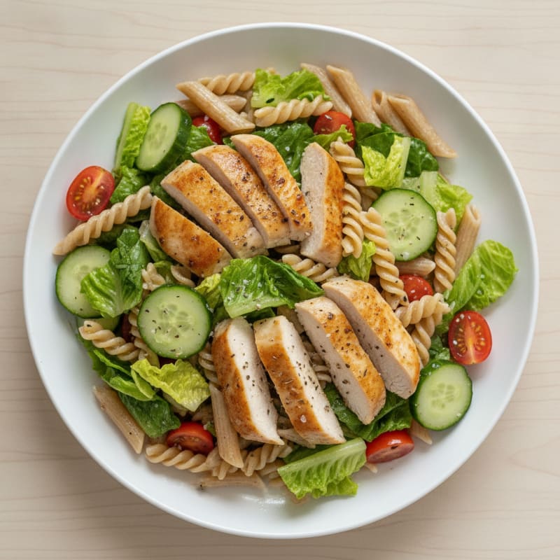 Lemon Herb Chicken Pasta Salad