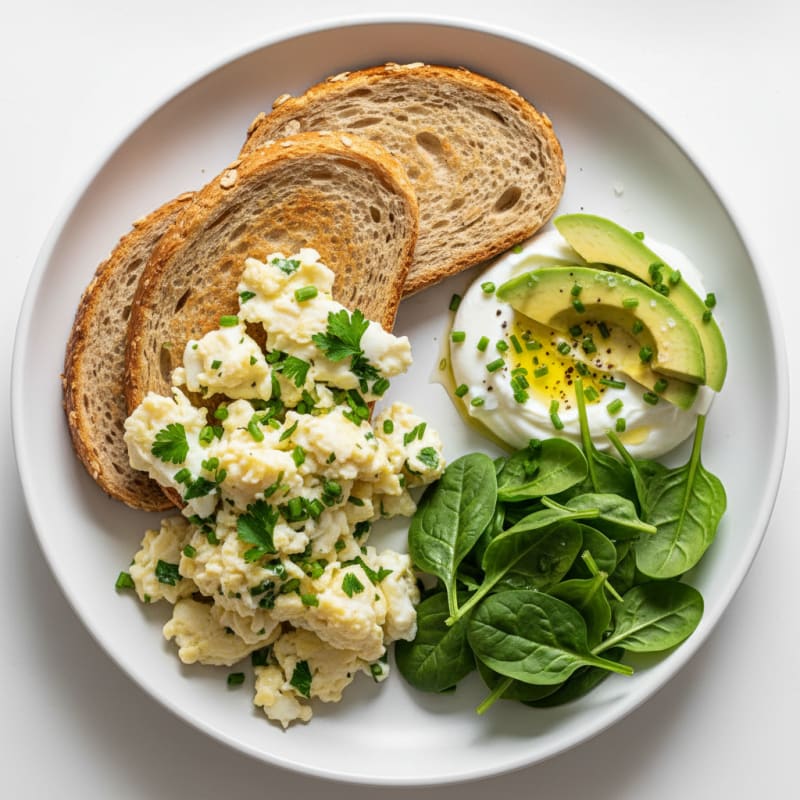 Herbed Egg White and Wholemeal Toast