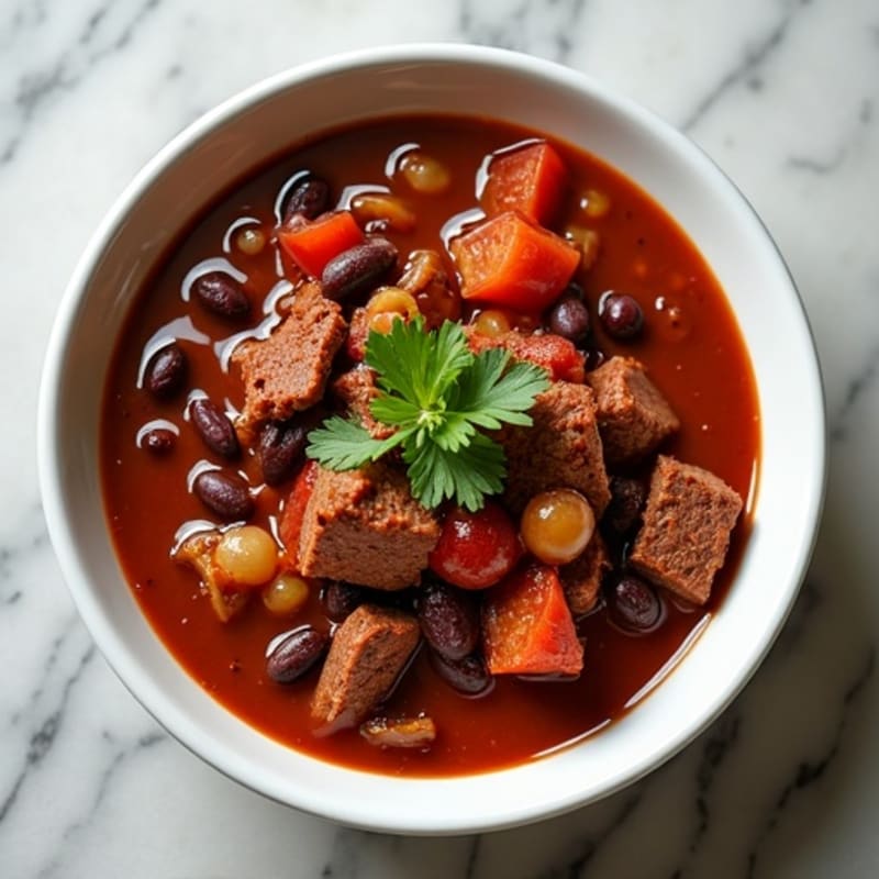Hearty Black Bean and Ground Beef Chili