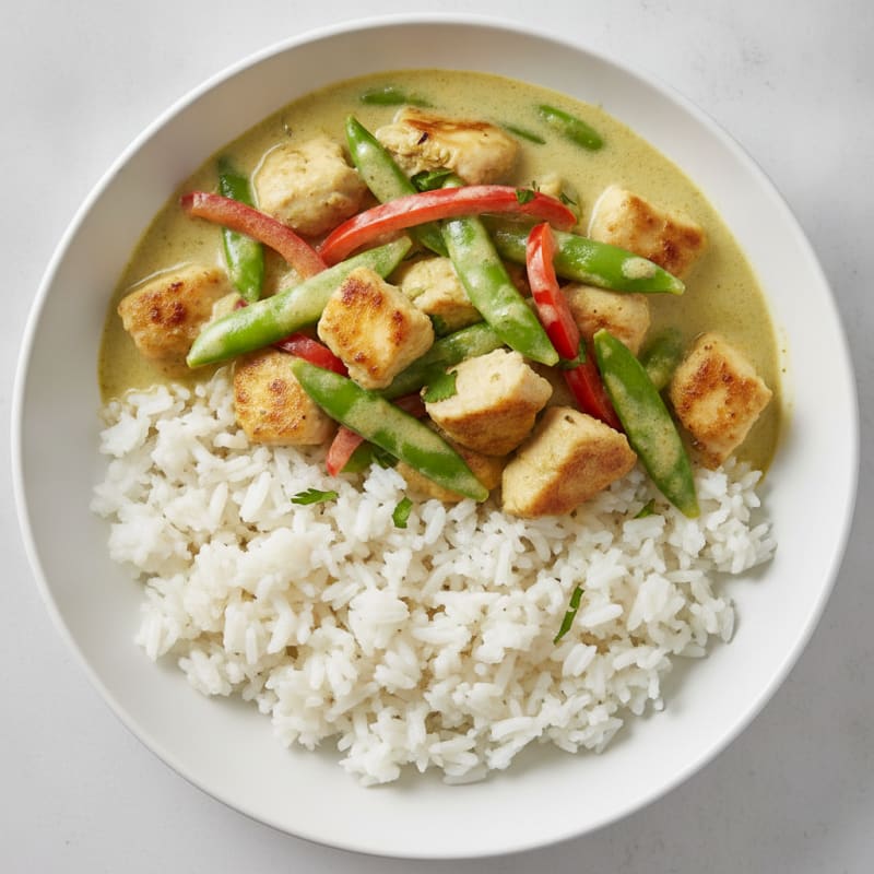 Green Curry Chicken with Jasmine Rice