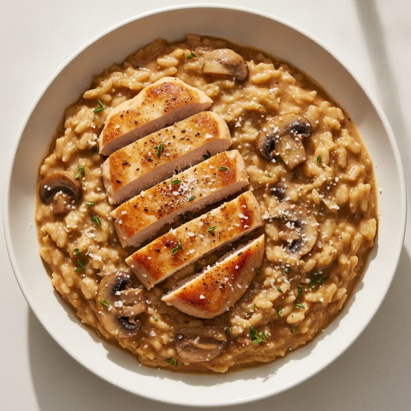Creamy Parmesan Mushroom Risotto