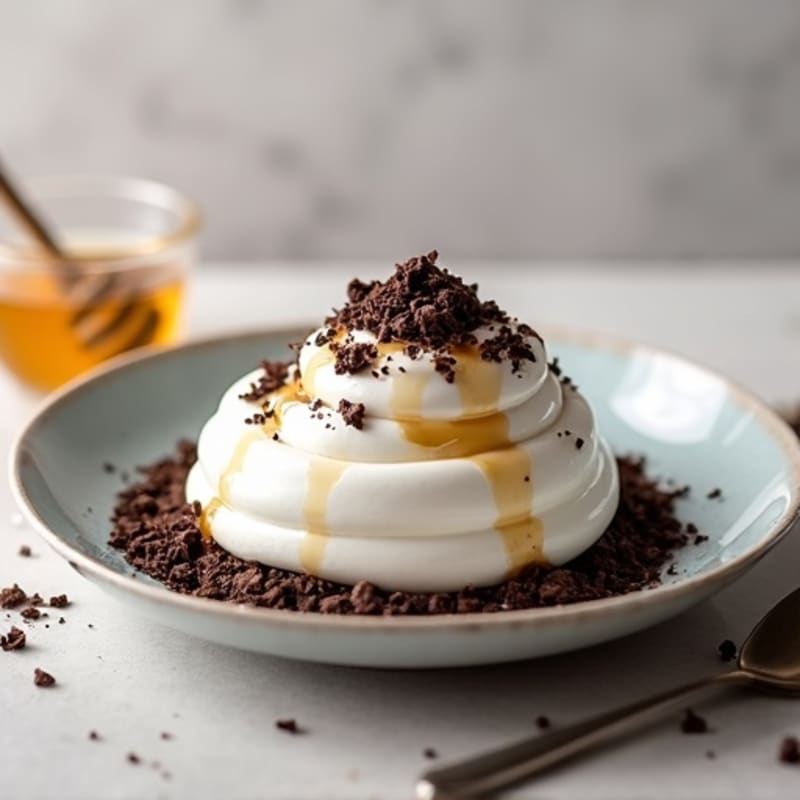 Greek Yogurt Protein Mousse with Dark Chocolate Shavings