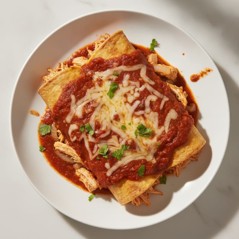 Chicken Enchiladas with Red Chili Sauce