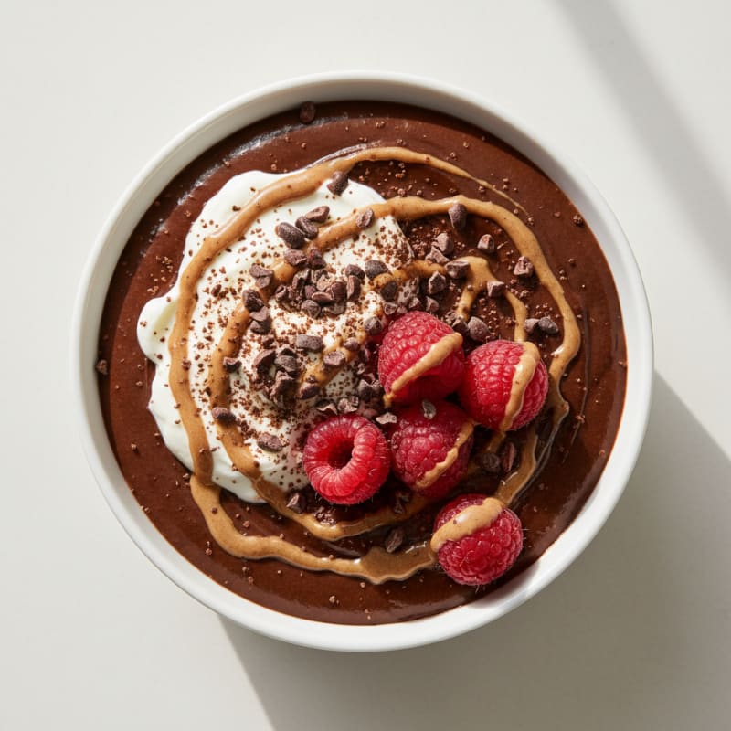 Silky Chocolate Protein Mousse with Greek Yogurt