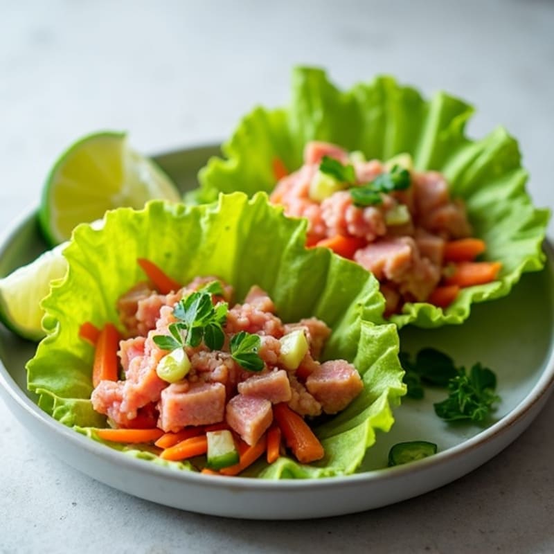 Fresh Spicy Tuna Lettuce Wraps