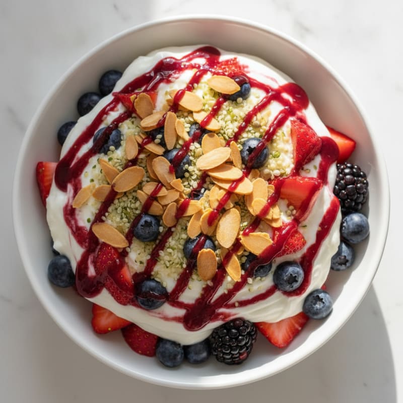 Greek Yogurt Protein Parfait with Berries