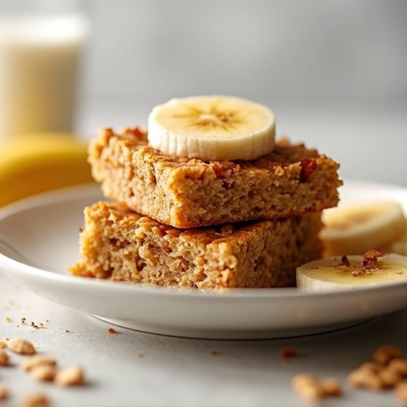 Baked Protein Maple Oat Breakfast Squares