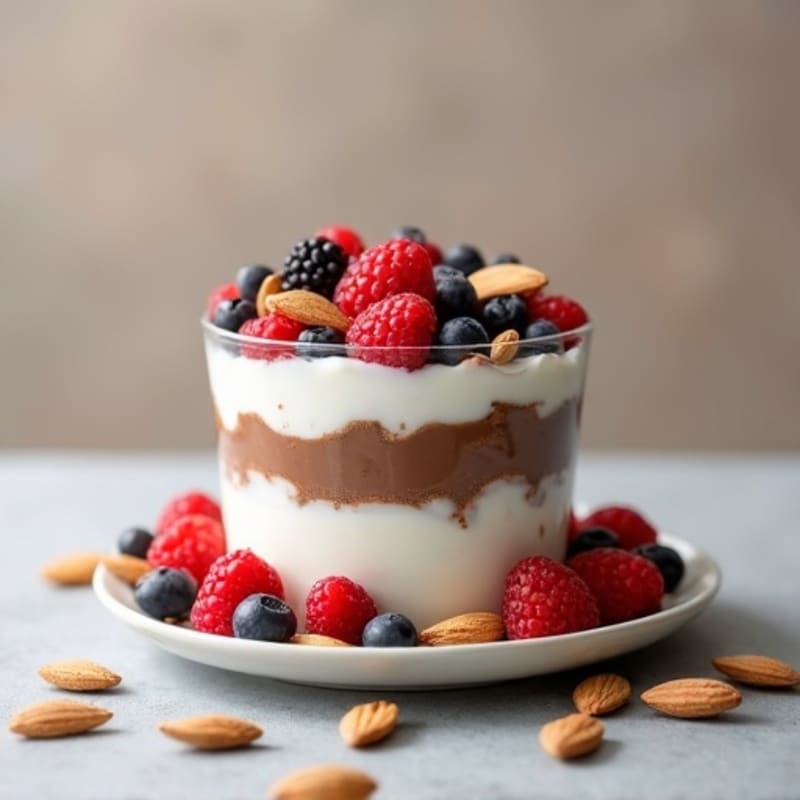 Chocolate Protein Greek Yogurt Parfait