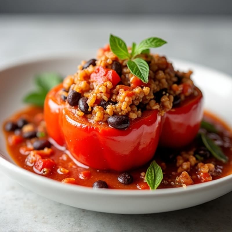 Hearty Lean Ground Turkey Stuffed Bell Peppers