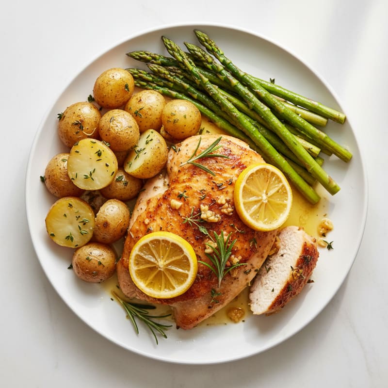 Crispy Lemon-Herb Roasted Chicken