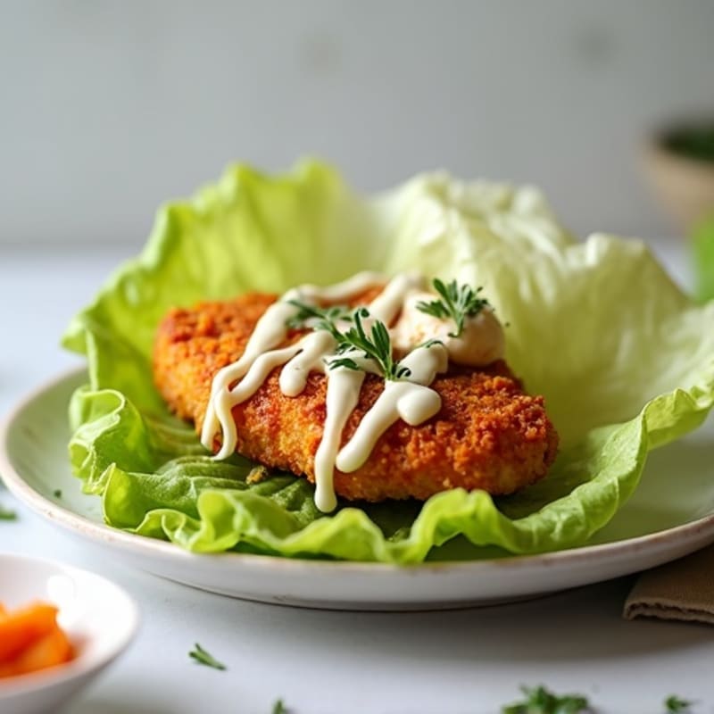 Crispy Buffalo Chicken Lettuce Wrap