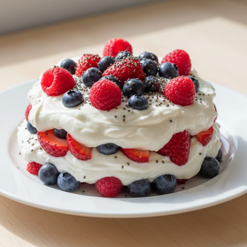Greek Yogurt Protein Parfait with Mixed Berries