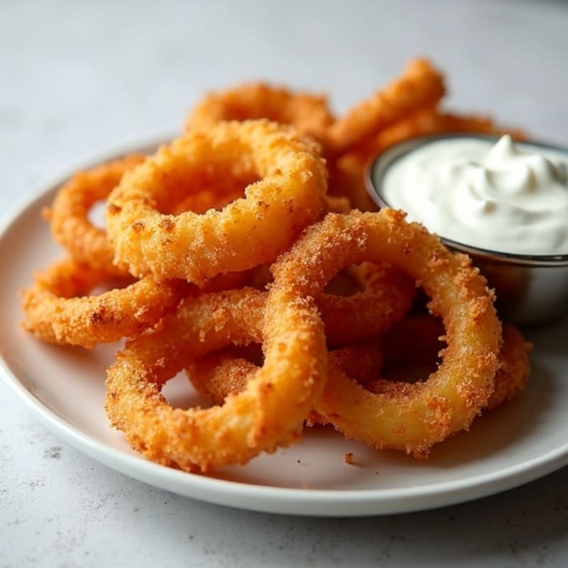 Crispy Baked Onion Rings with Almond Flour Coating