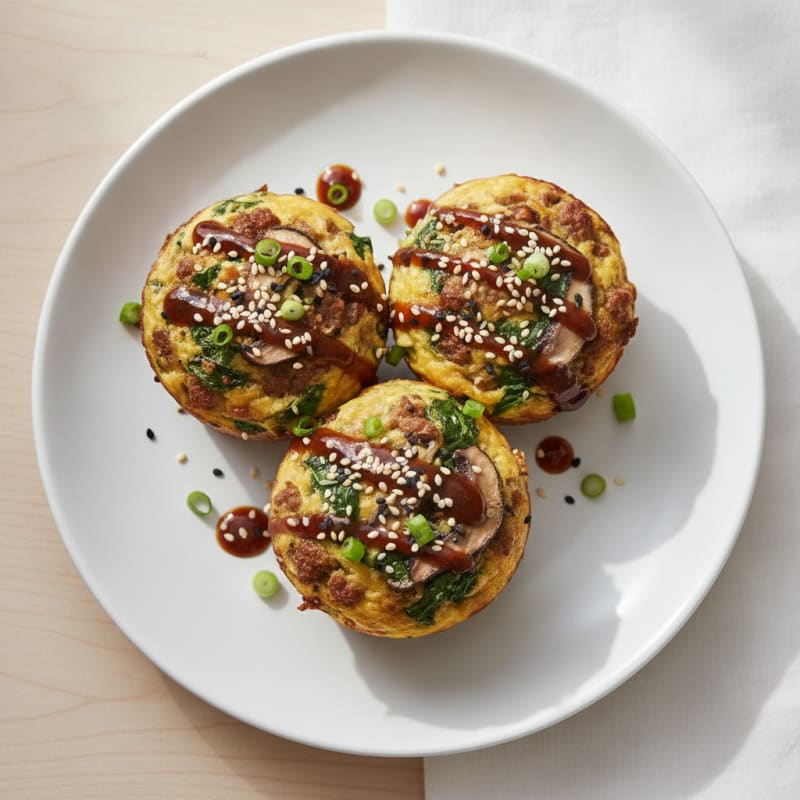 Savory Asian-Style Turkey and Egg Breakfast Muffins