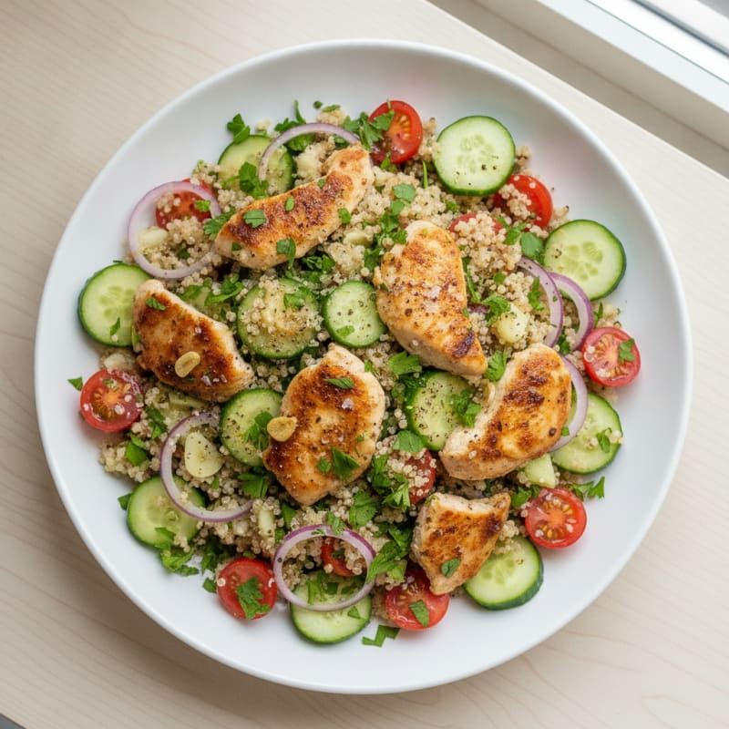 Lemon Herb Chicken and Quinoa Salad