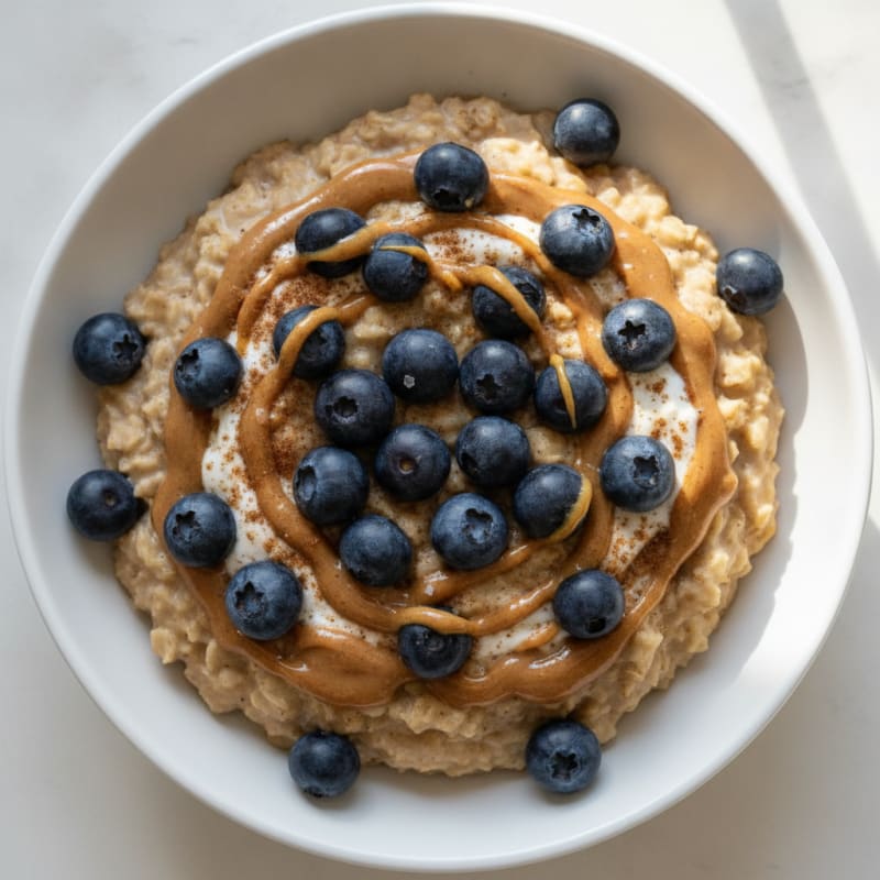 Blueberry Peanut Butter Oatmeal
