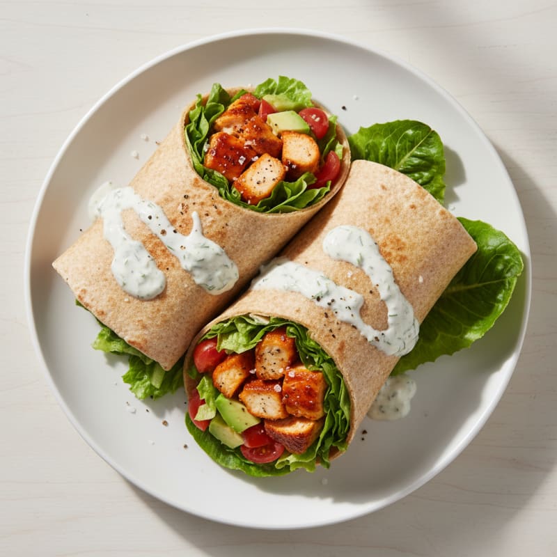 Crispy Buffalo Ranch Chicken Wraps