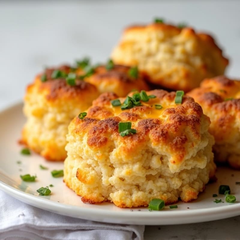 Crispy Baked Chicken with Fluffy Cheddar Cauliflower Biscuits
