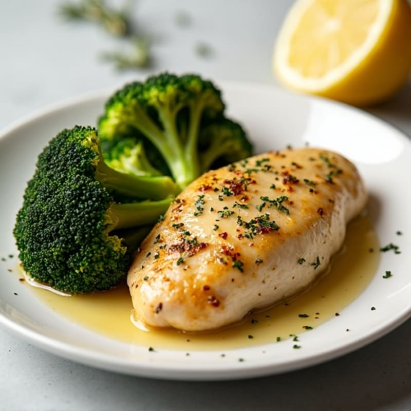 Lemon-Herb Roasted Chicken with Crispy Roasted Broccoli
