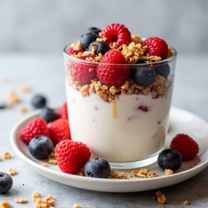 Creamy Greek Yogurt Protein Parfait with Mixed Berries
