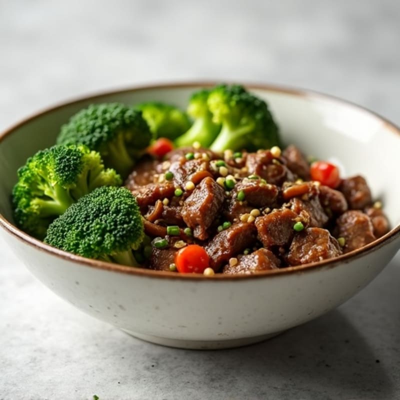 Garlic Ginger Beef and Broccoli Bowl