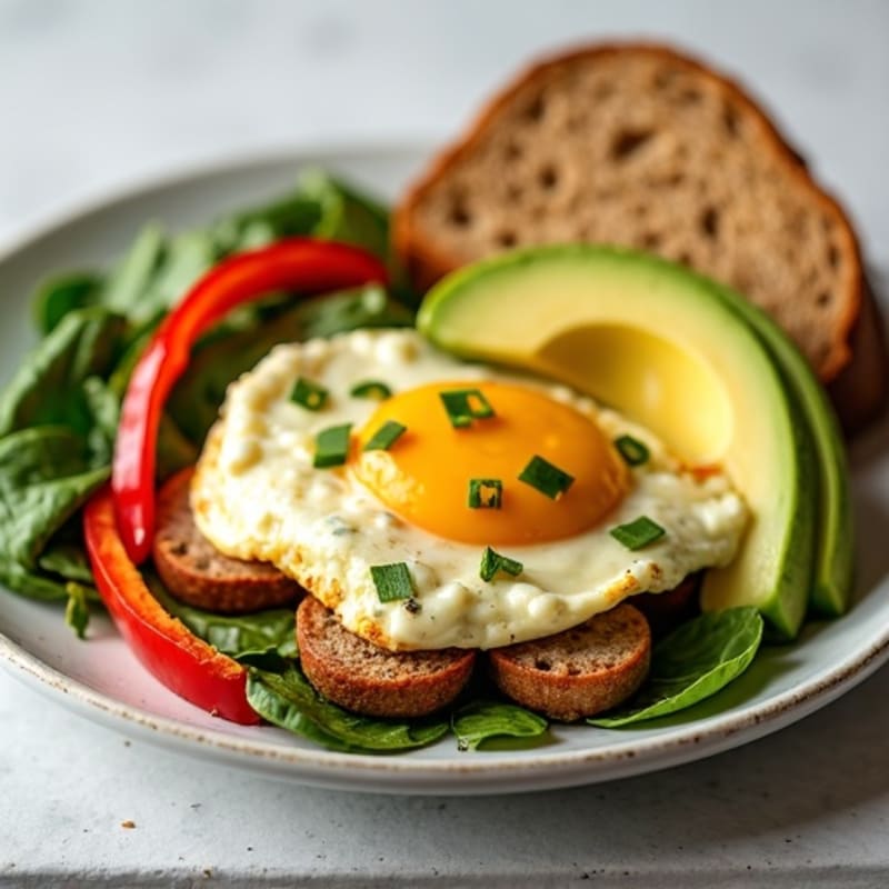 Egg White Scramble with Spinach and Turkey Sausage