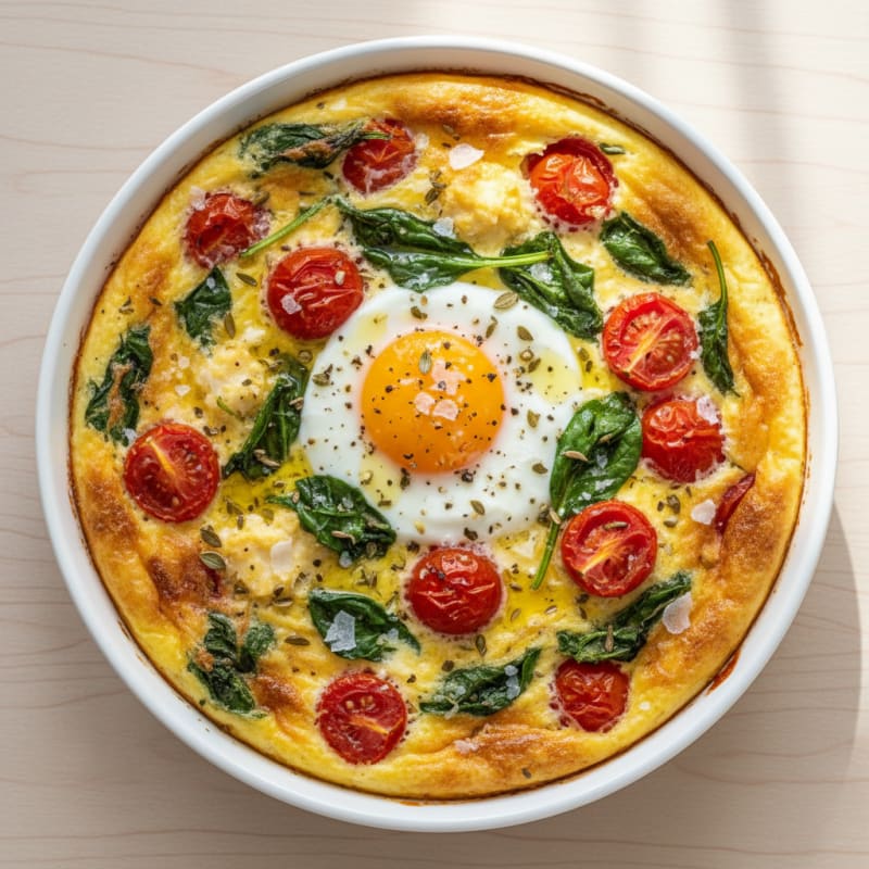 Creamy Baked Eggs with Roasted Tomatoes