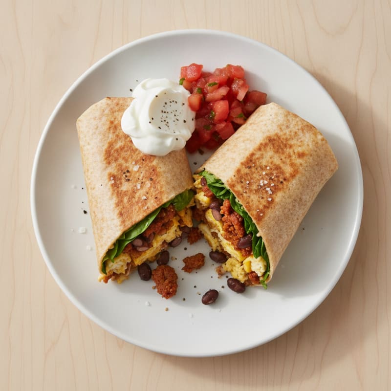 Loaded Breakfast Burrito with Chorizo