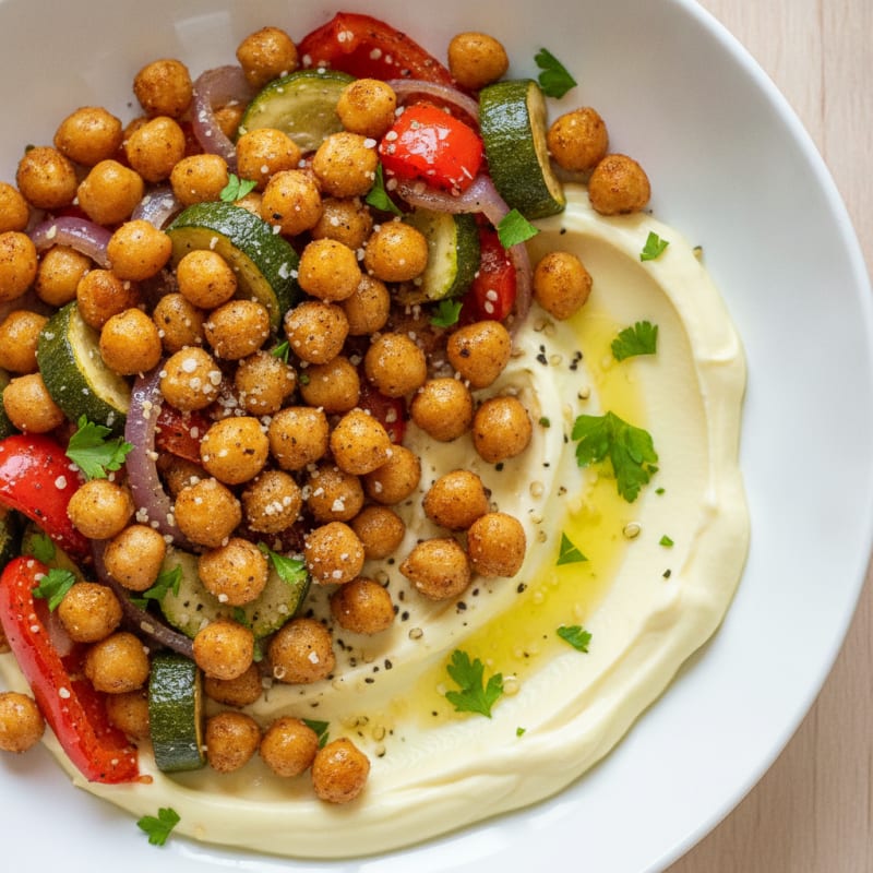 Roasted Vegetable and Chickpea Bowl