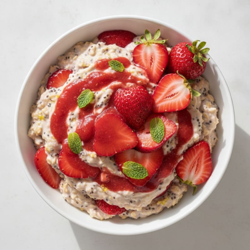 Strawberry Shortcake Overnight Oats
