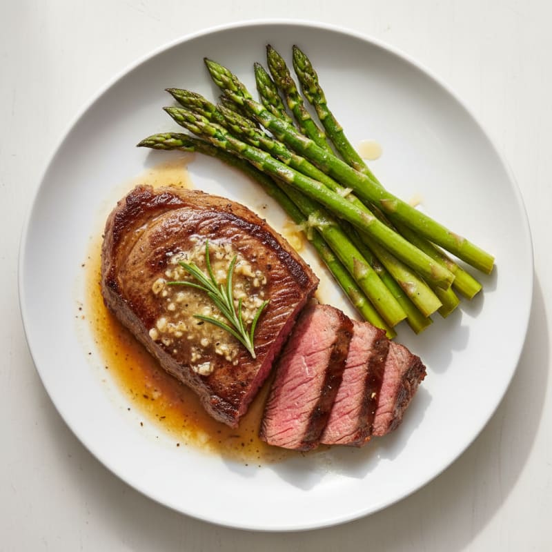 Pan-Seared Steak with Garlic Butter Sauce