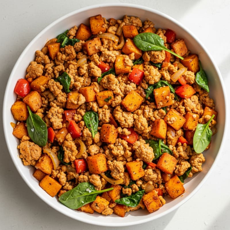 Ground Turkey and Sweet Potato Skillet