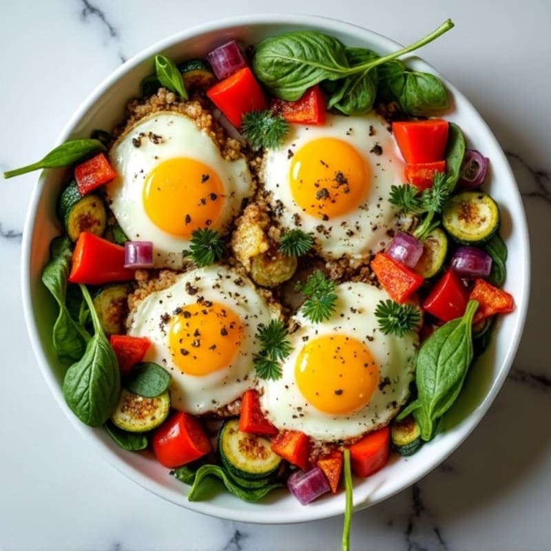 Sheet Pan Roasted Veggie and Egg Bake