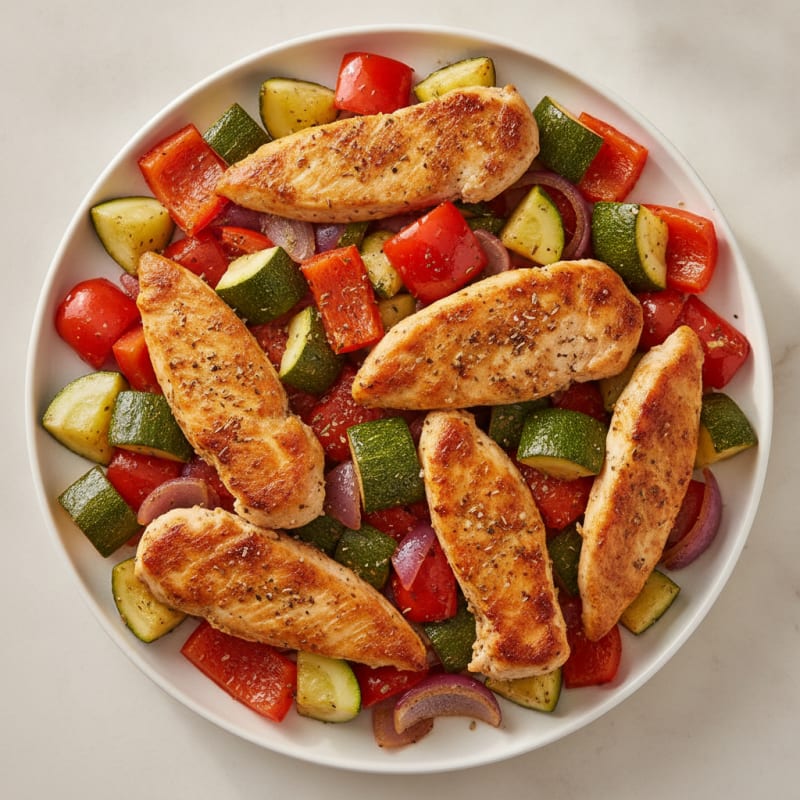 Chicken and Roasted Vegetable Medley