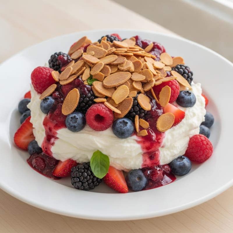 Greek Yogurt Protein Parfait with Mixed Berries