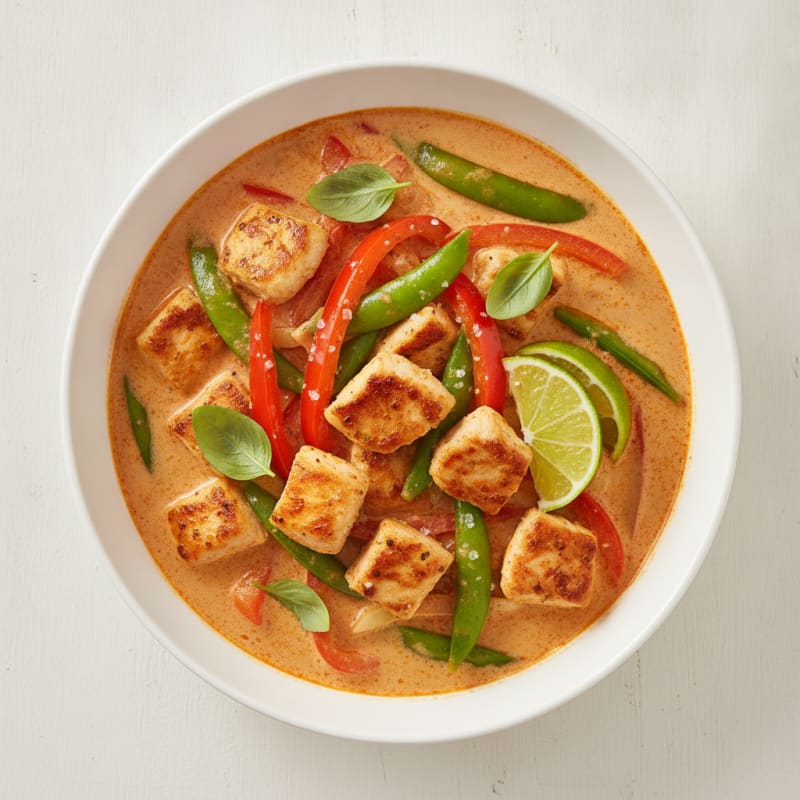 Red Curry Chicken with Coconut Milk