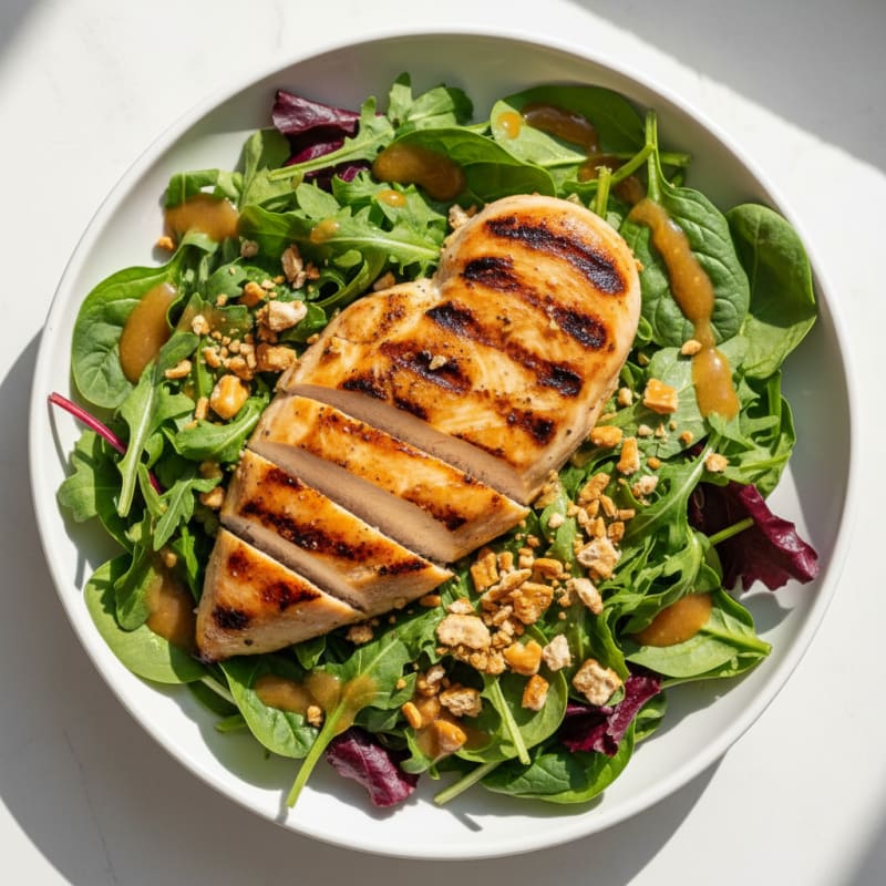 Grilled Chicken Breast with Fresh Mixed Greens and Citrus Vinaigrette