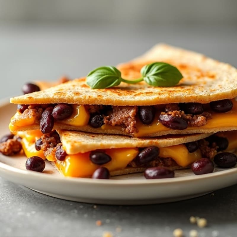 Crispy Steak and Black Bean Quesadillas