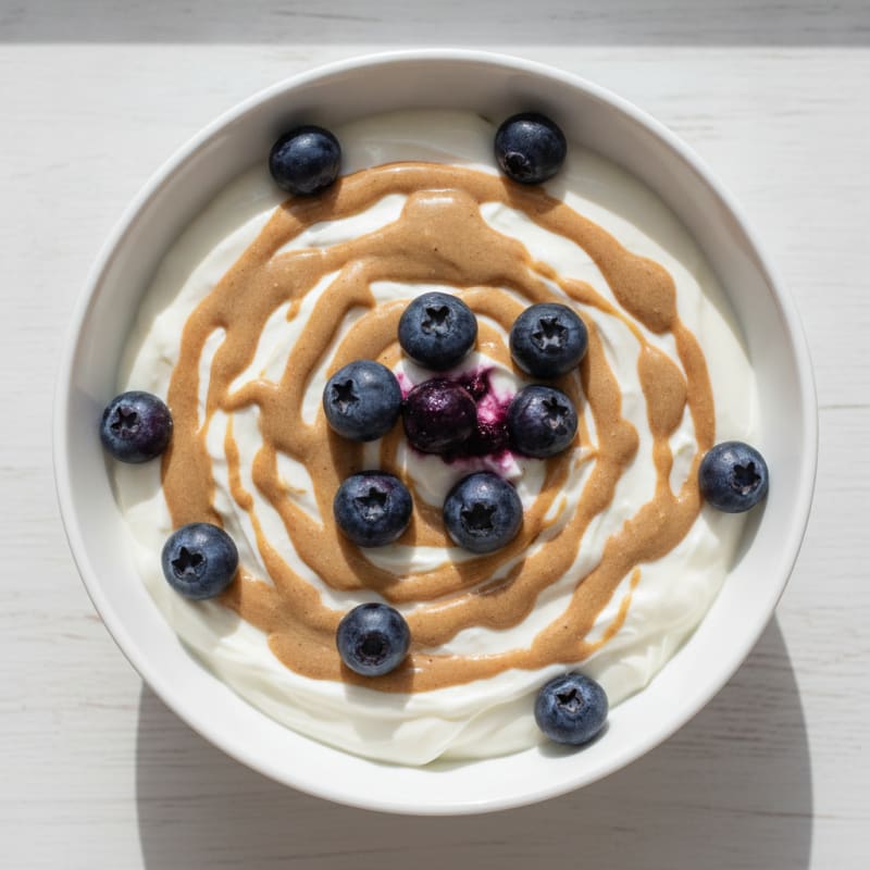 Creamy Greek Yogurt Protein Bowl with Almond Butter and Berries