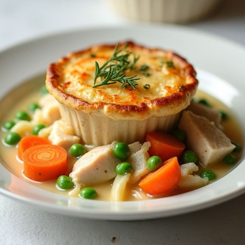 Lightened-Up Creamy Chicken Pot Pie with Root Vegetables