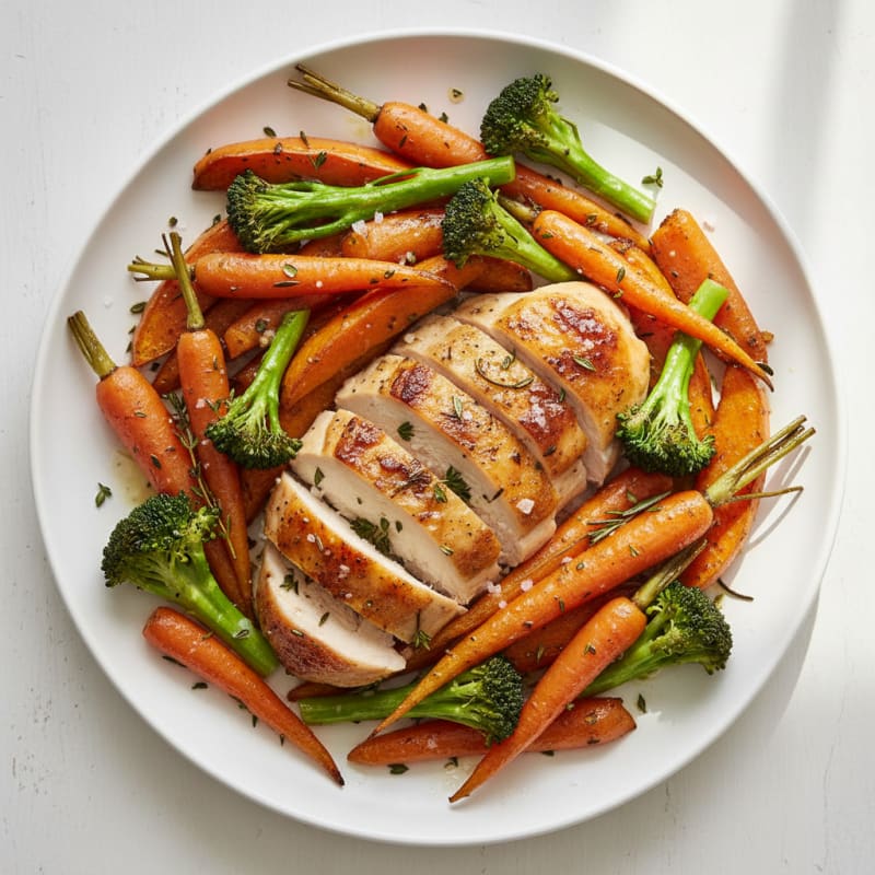 Garlic Herb Roasted Chicken with Root Vegetables